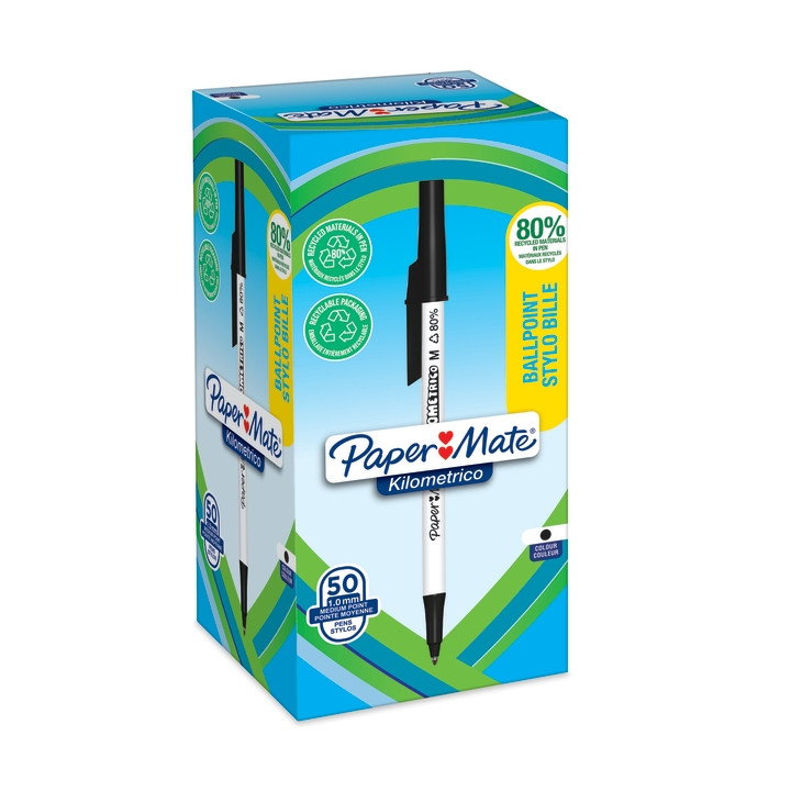 Długopis Paper Mate Kilometrico recycled czarny M